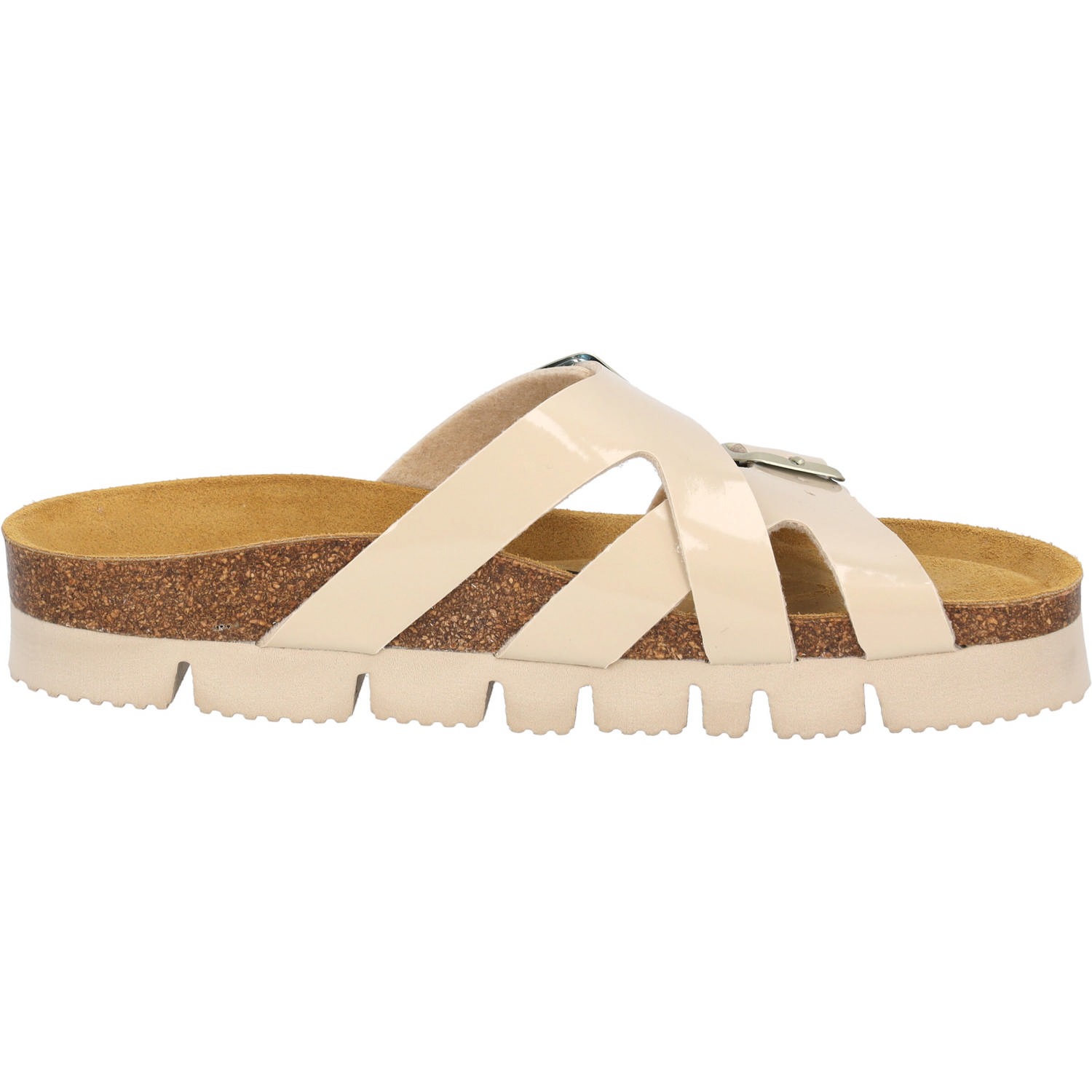 Palado Arrila PL, Pantoletten, Damen, Beige Lack