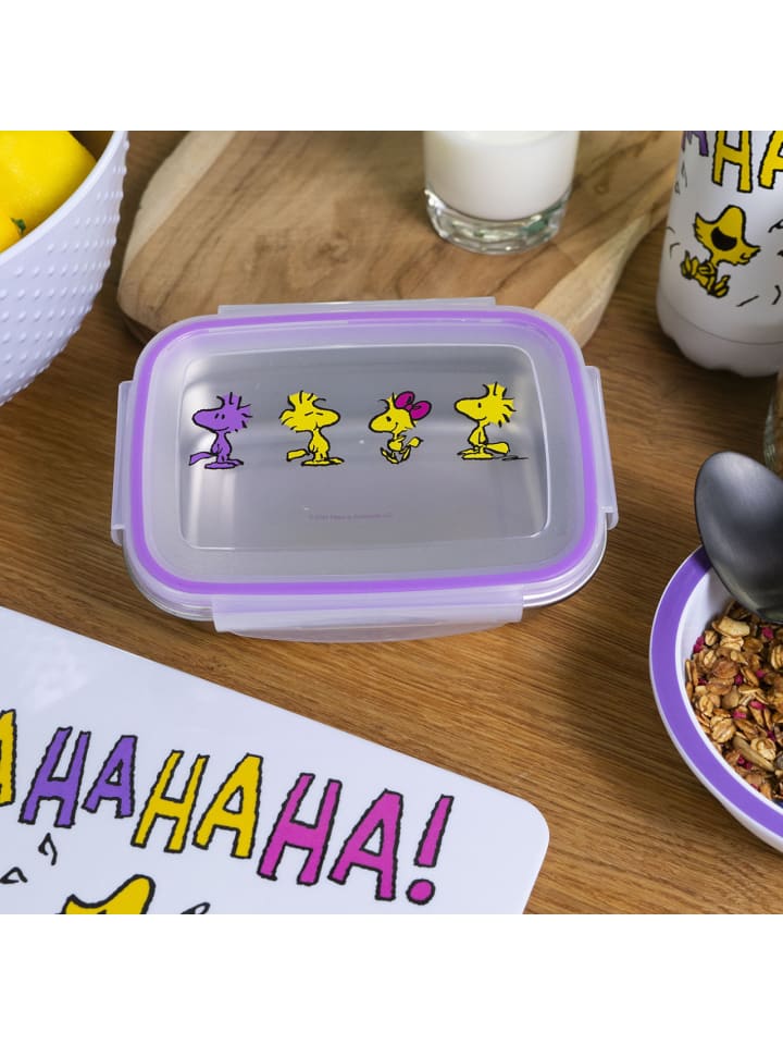 Geda Labels Brotdose Peanuts Woodstock  in Lila - 550 ml günstig kaufen onesize