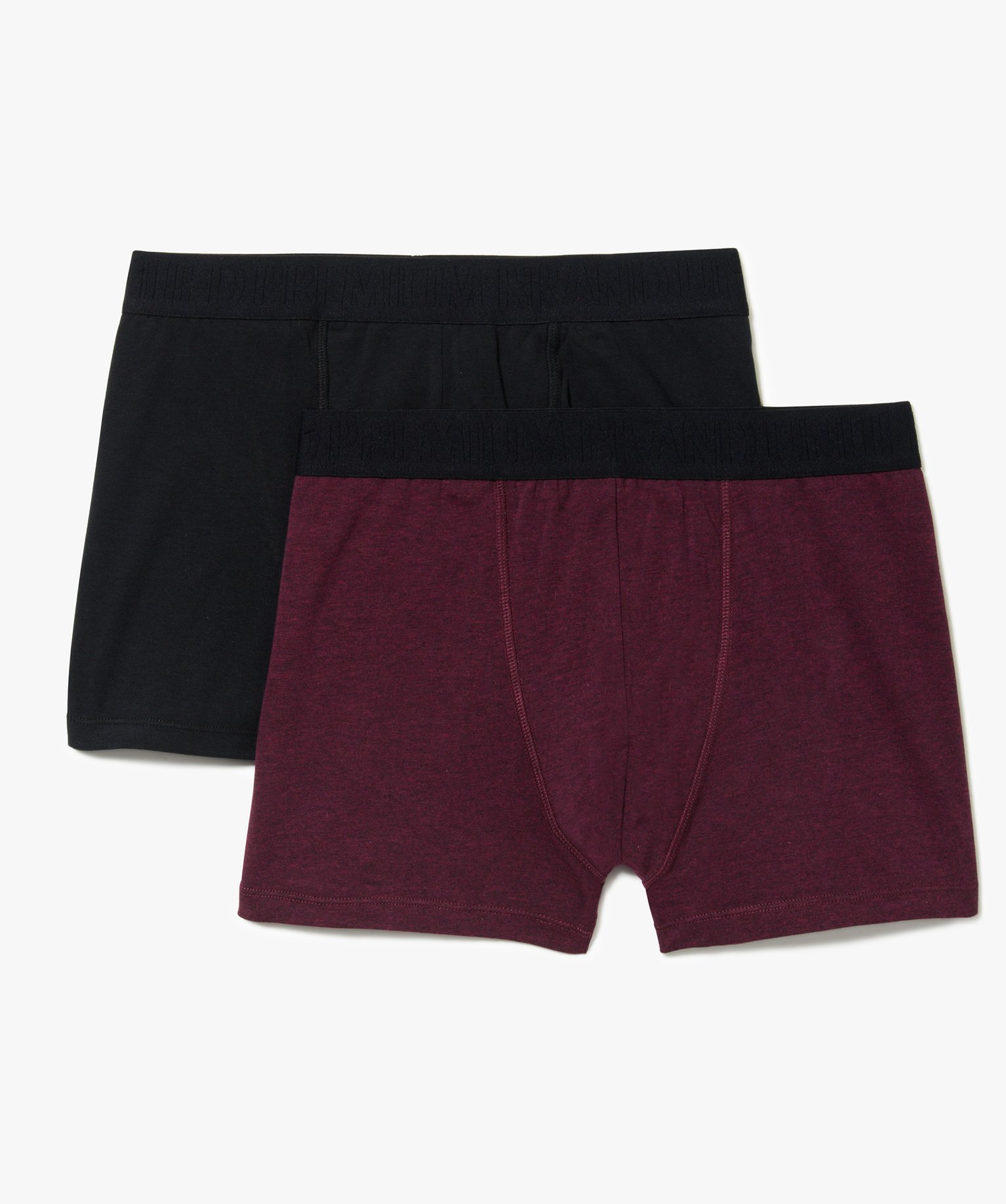 Boxer homme contenant du coton biologique (lot de 2) multicolore | GEMO