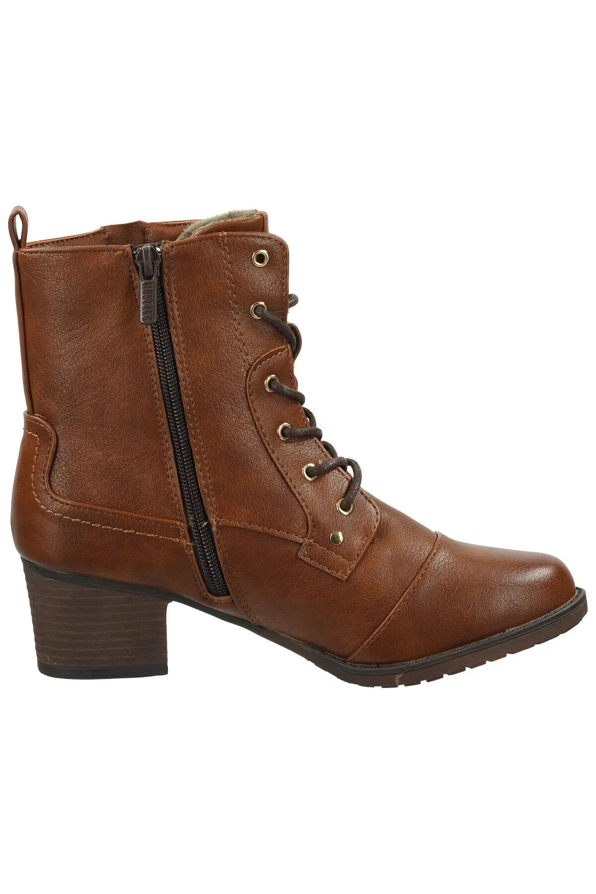 Mustang  Stiefelette - Braun - Blockabsatz