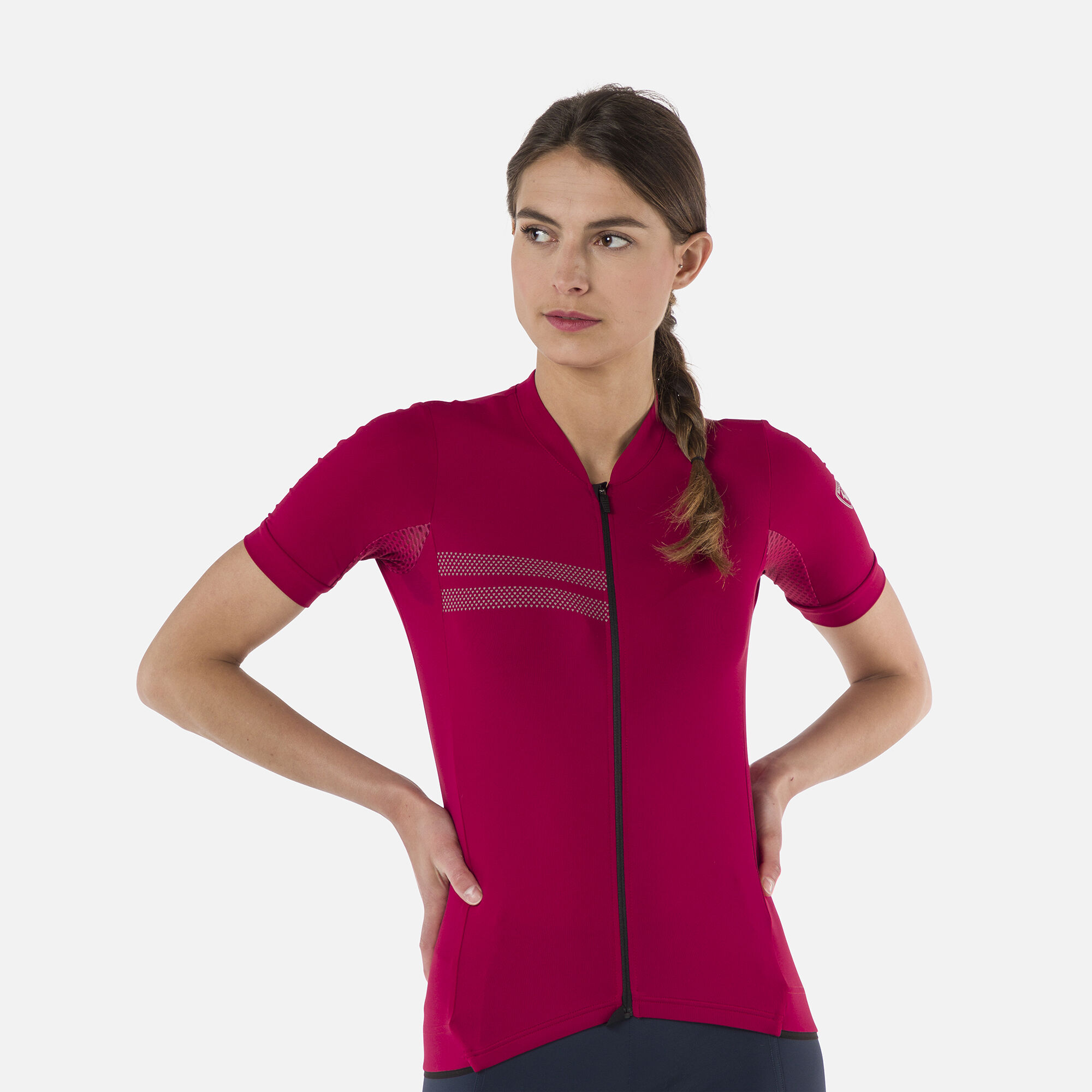 Maillot de vélo de route à manches courtes pour femme