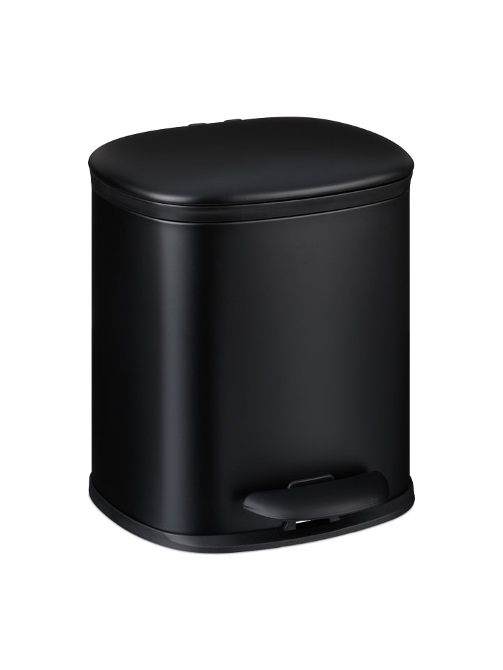 relaxdays Mülleimer Bad in Schwarz - 5 l günstig kaufen onesize