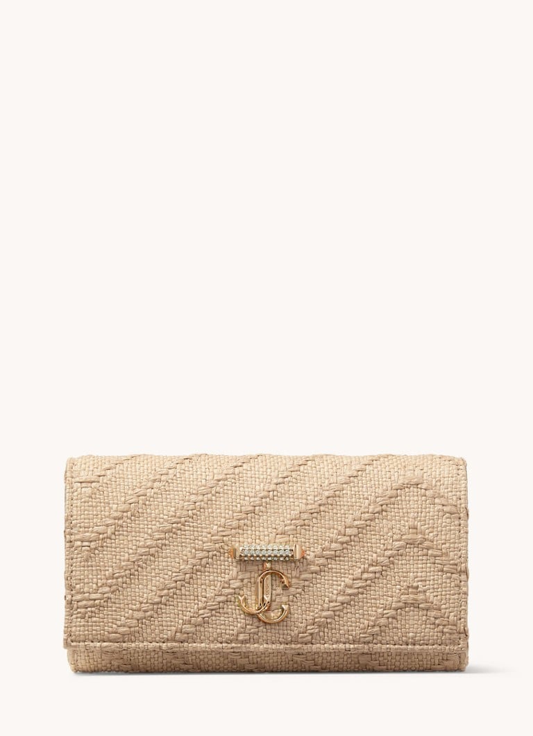 Jimmy Choo Avenue raffia-laukku irrotettavalla olkahihnalla