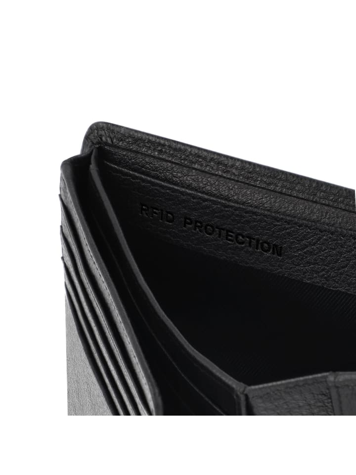 Redolz Leather Essentials QF Geldbörse RFID Leder 12 cm ausklappbar in black günstig kaufen onesize