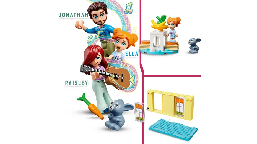 LEGO Friends 41724 Paisleys Haus, Puppenhaus mit Mini-Puppen ab 4 Jahren