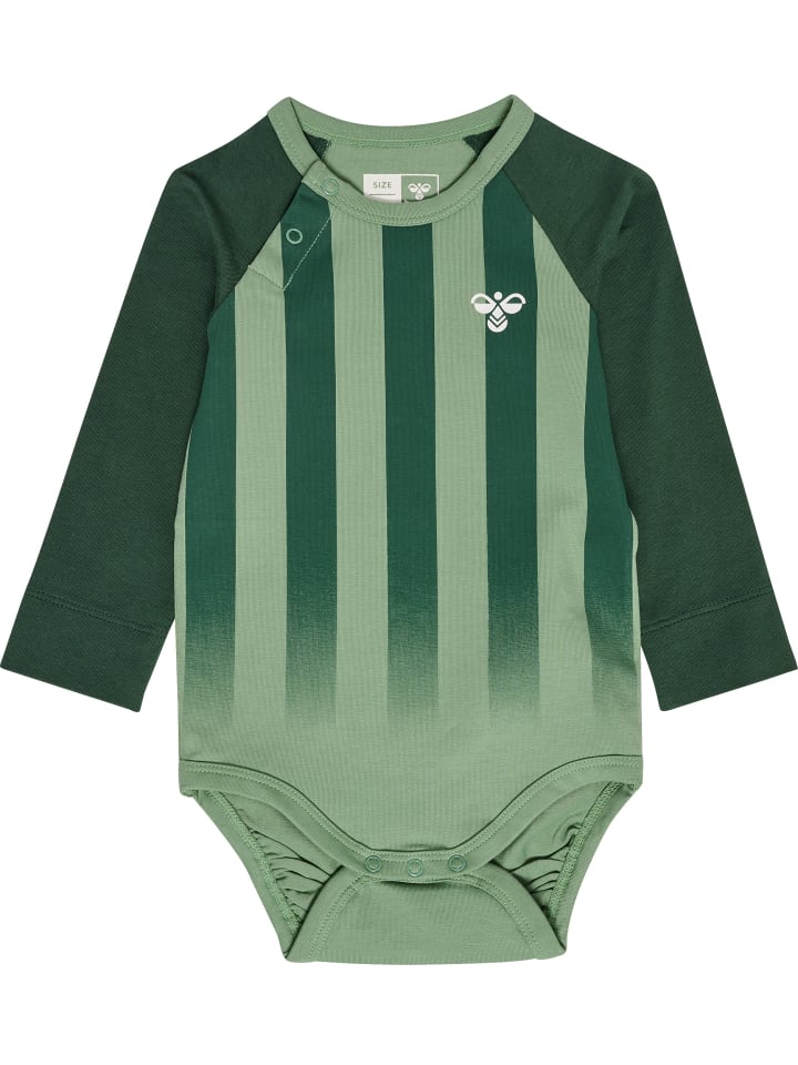 Hummel Hummel Druckknopf Strampler Raglanärmel Hmlstriped Jungen in HEDGE GREEN günstig kaufen