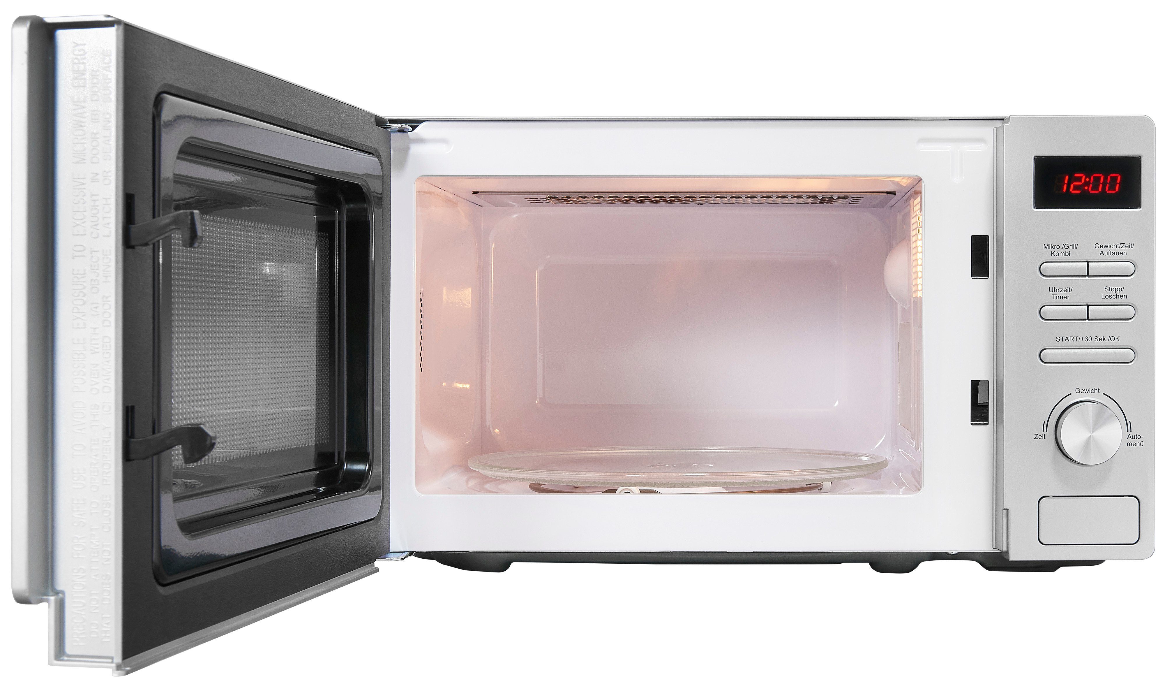 exquisit Mikrowelle MW2070-3GDI si, Mikrowelle, Grill, 20,00 l, schlicht und leistungsstark, digitaler Timer, Grill-Funktion