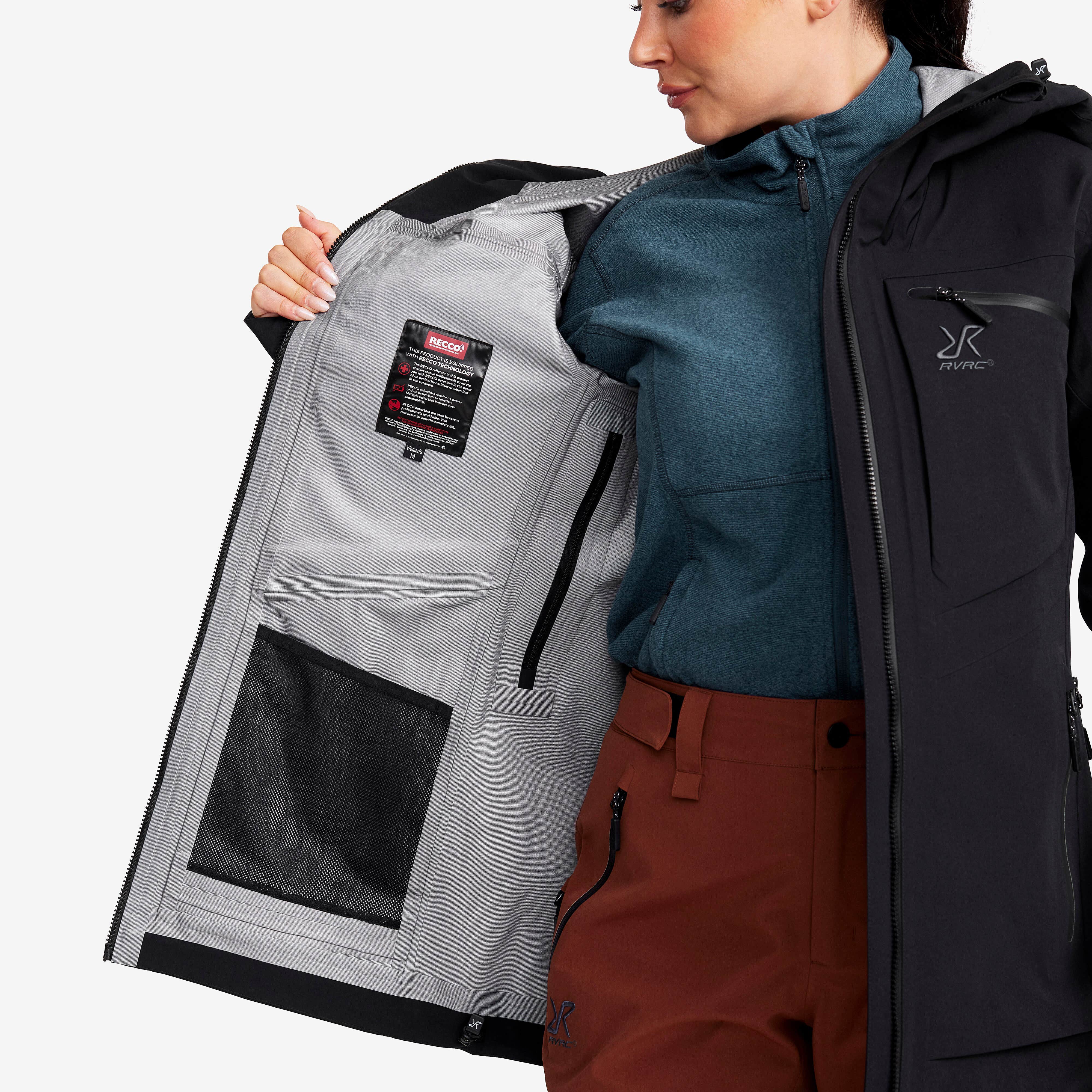Cyclone Long 3L Jacket Femme Black