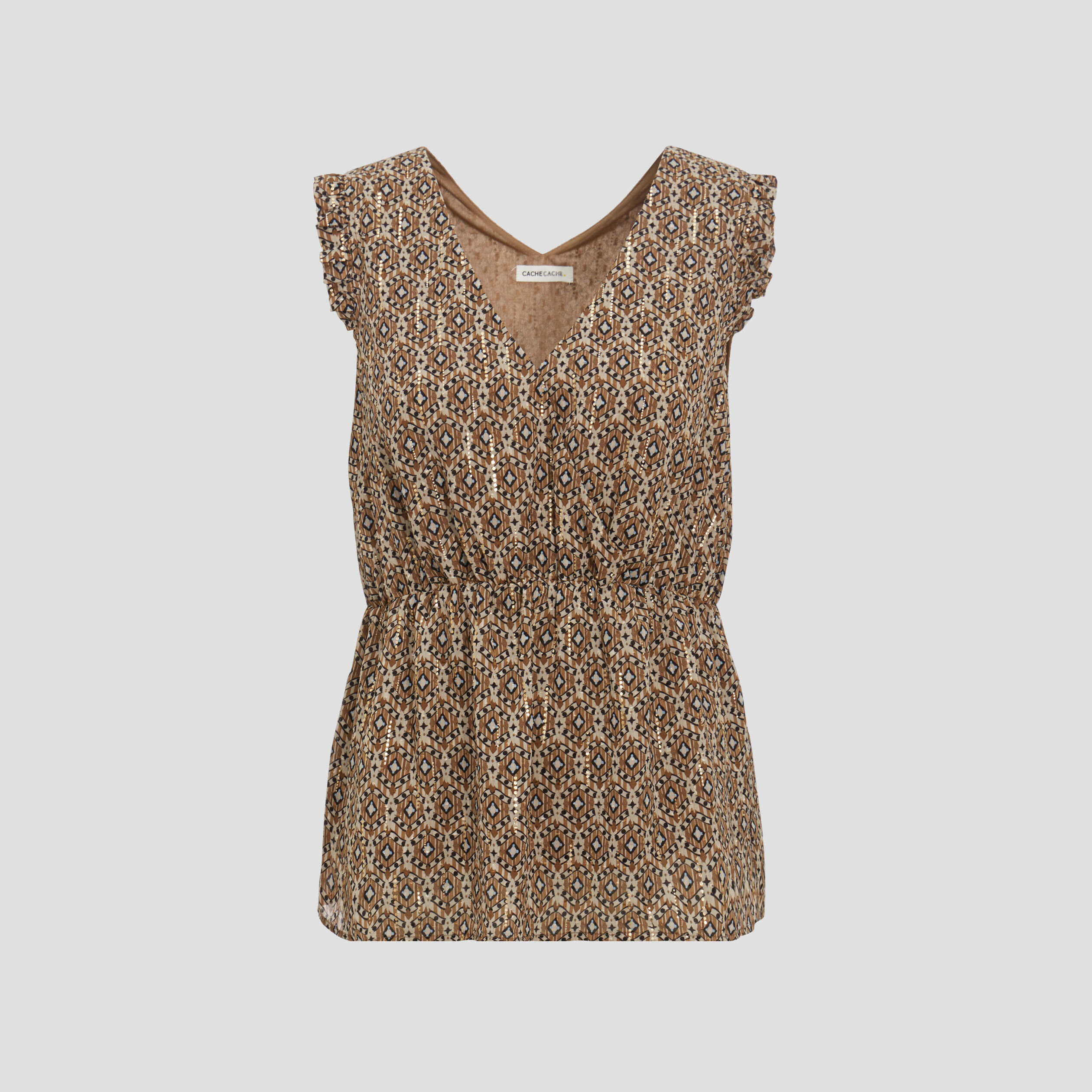 Blouse sans manches beige femme | Cache Cache