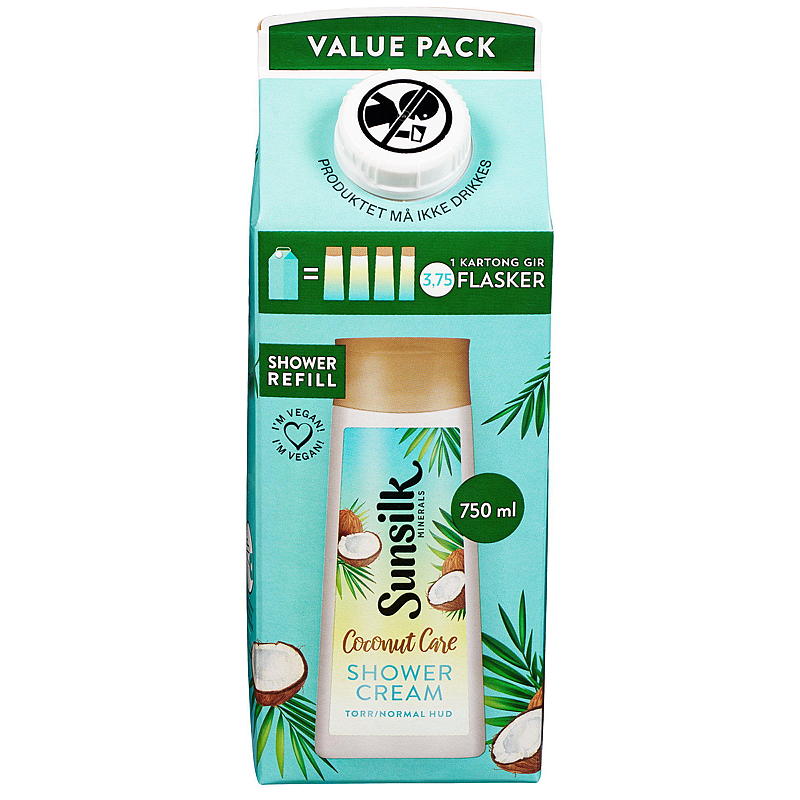 Sunsilk Dusjsåpe 750 ml refill Coconut Sunsilk
