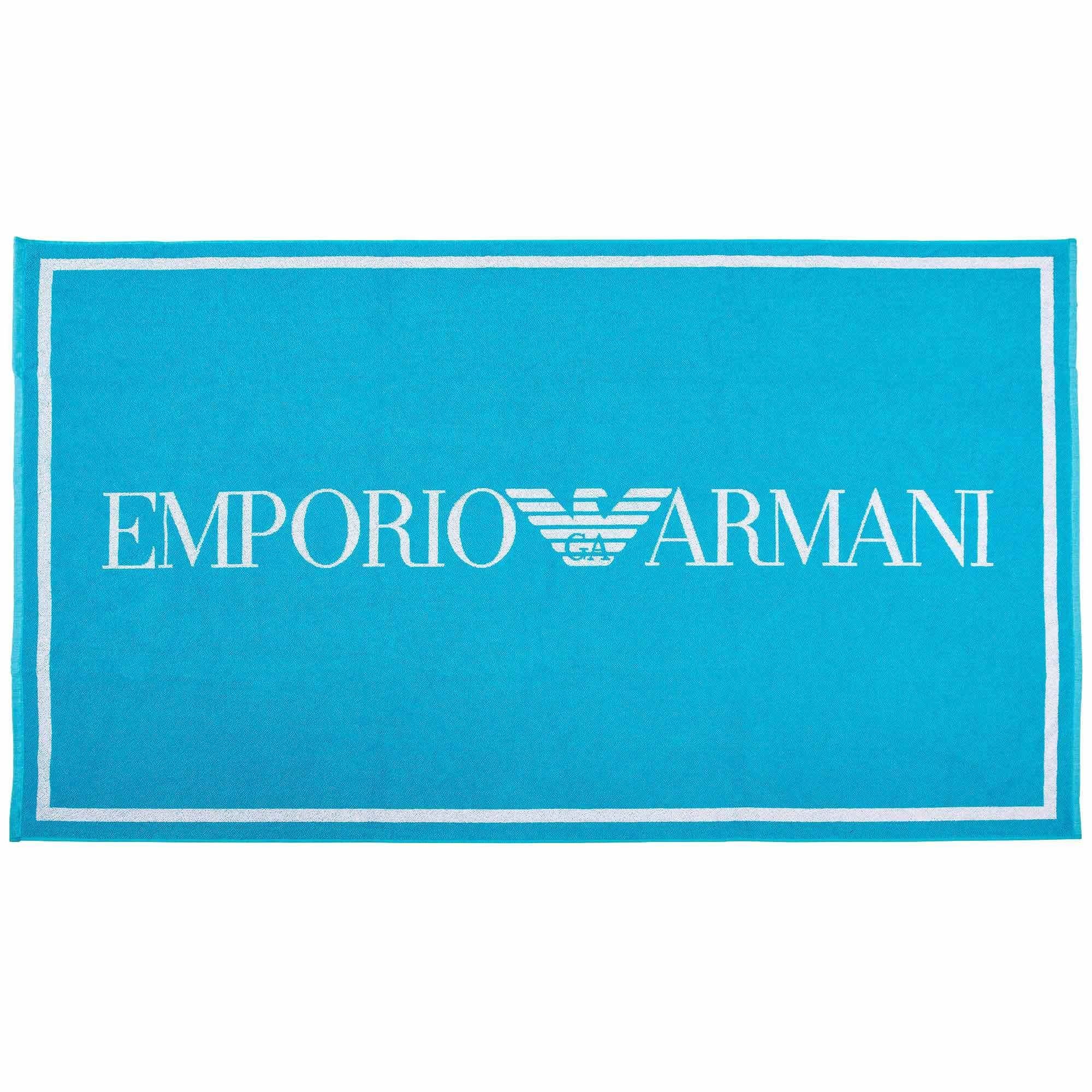 Emporio Armani Strandtücher Unisex Strandtuch - Badetuch, Logo, Baumwolle, Frottier