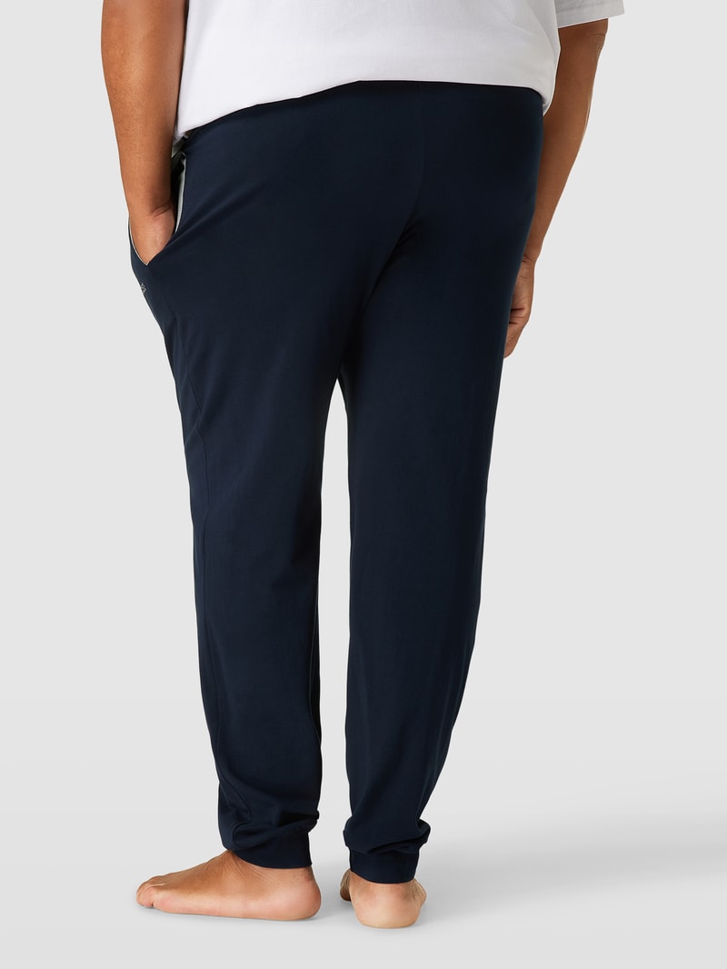 PLUS SIZE Sweatpants mit Logo-Stitching in dunkelblau