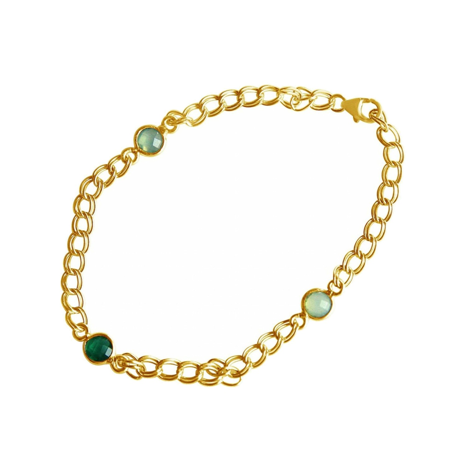 Armband 'Smaragd - Chalcedon'