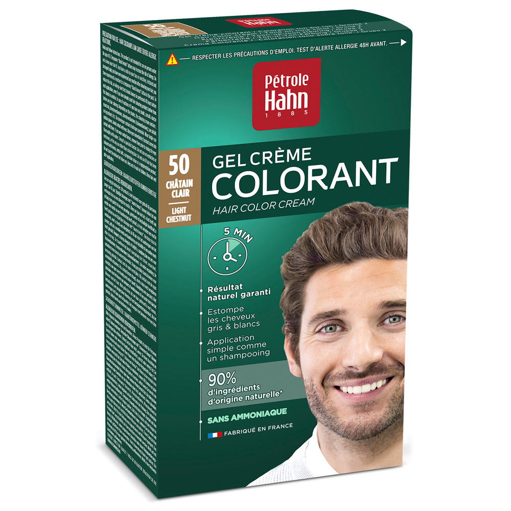 Pétrole Hahn Gel Crème Colorant Ton sur Ton sans ammoniaque Coloration capillaire temporaire pour hommes