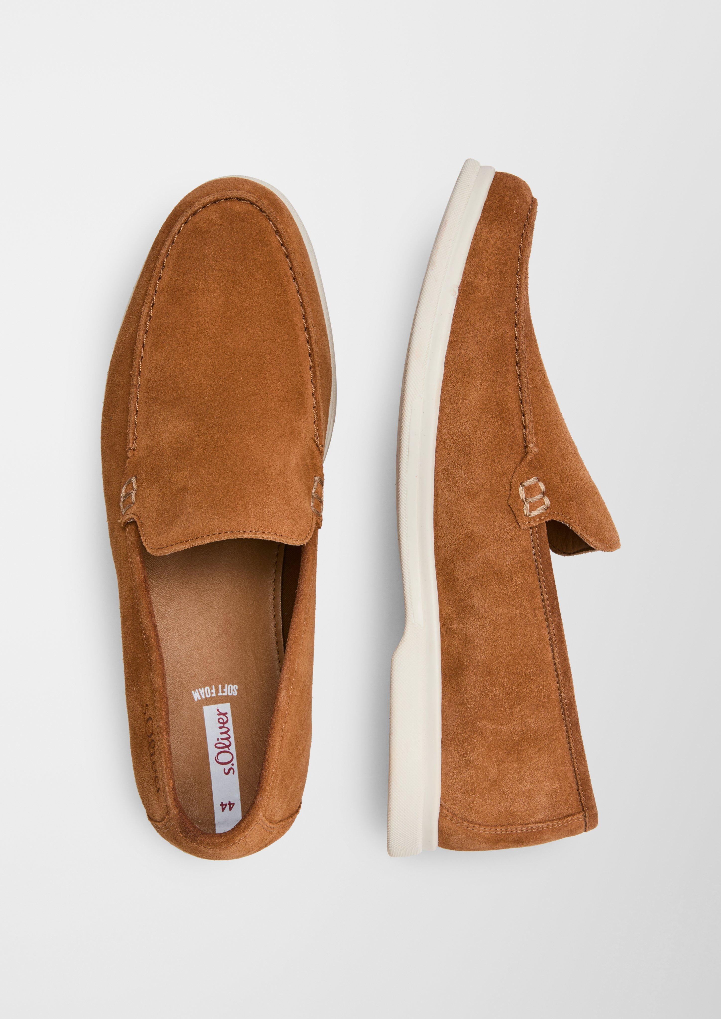 Velours-Slipper mit Ziernaht  102.301.107.14606-305