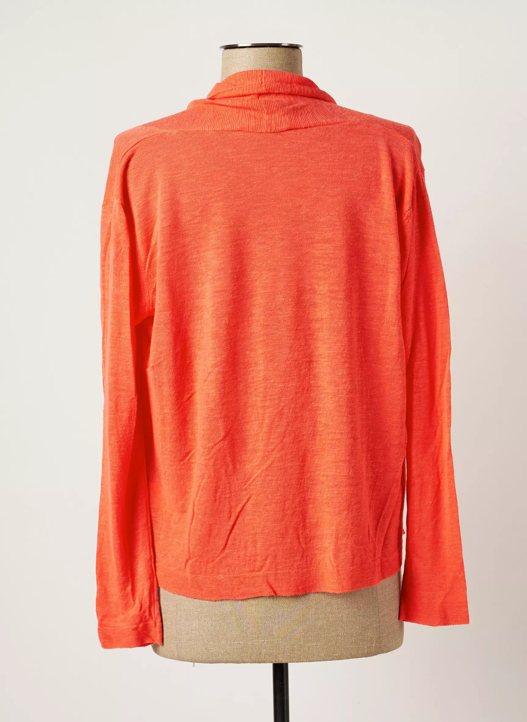 Poles Cardigans Femme couleur orange