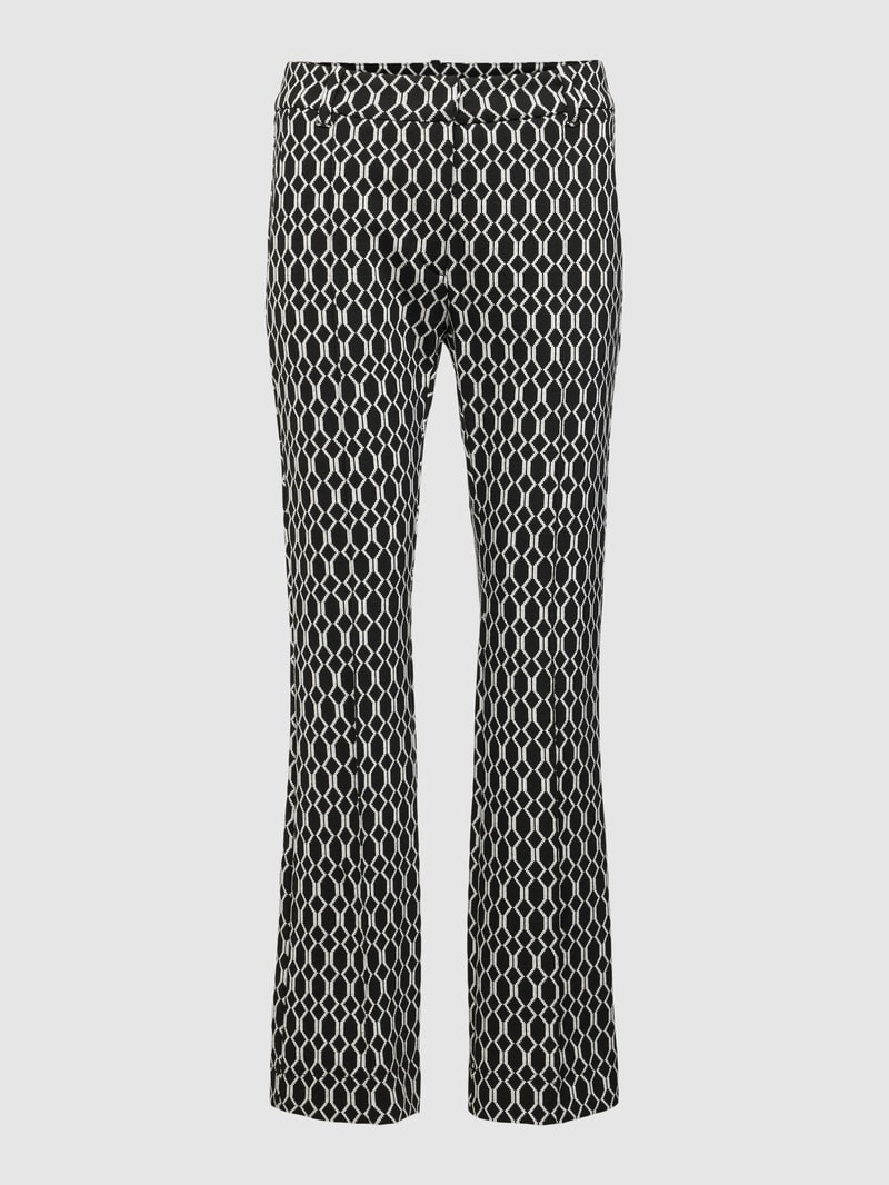 Hose mit Allover-Muster Modell 'TWIGGY' in schwarz