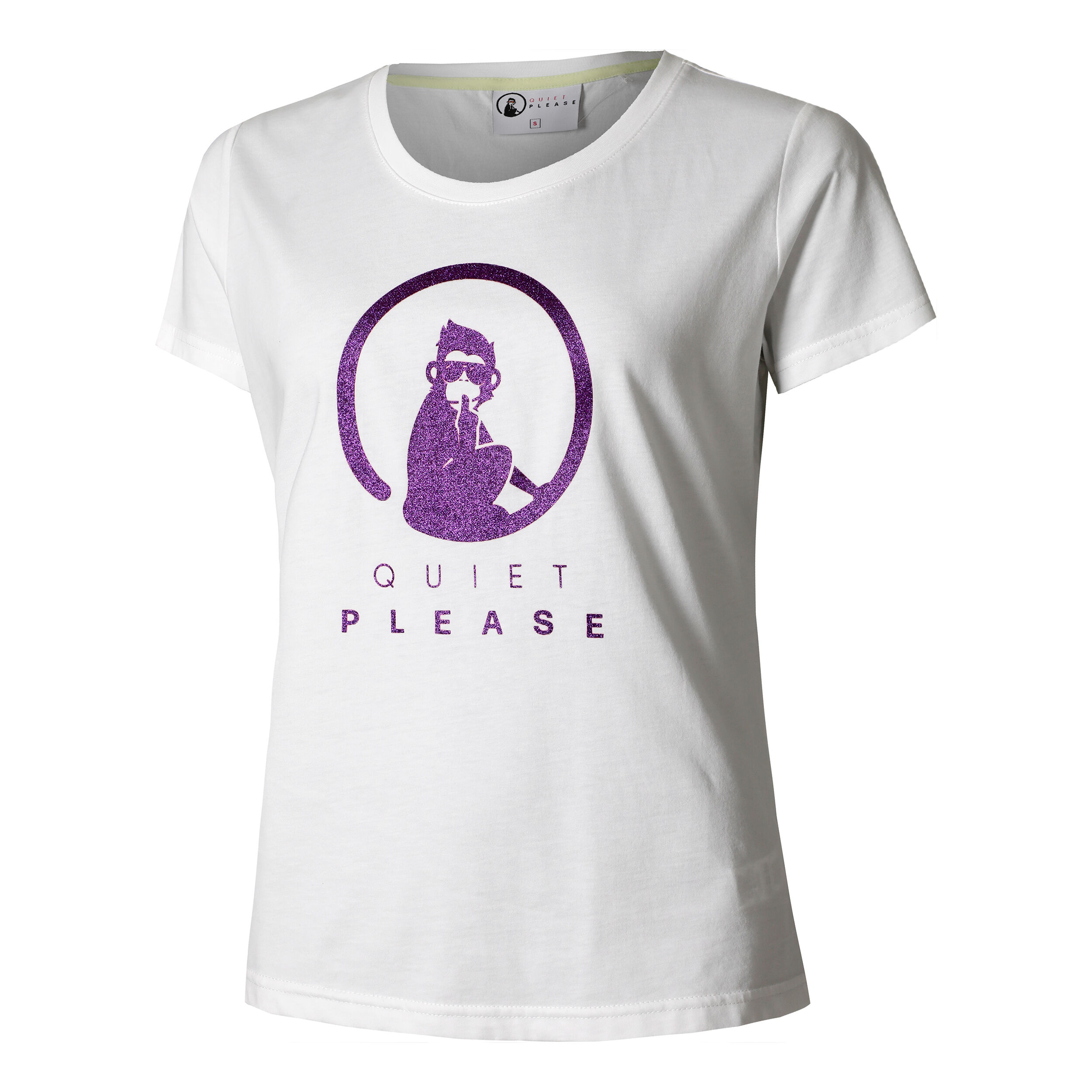 Baseline Glitter T-Shirt Damen - Weiß