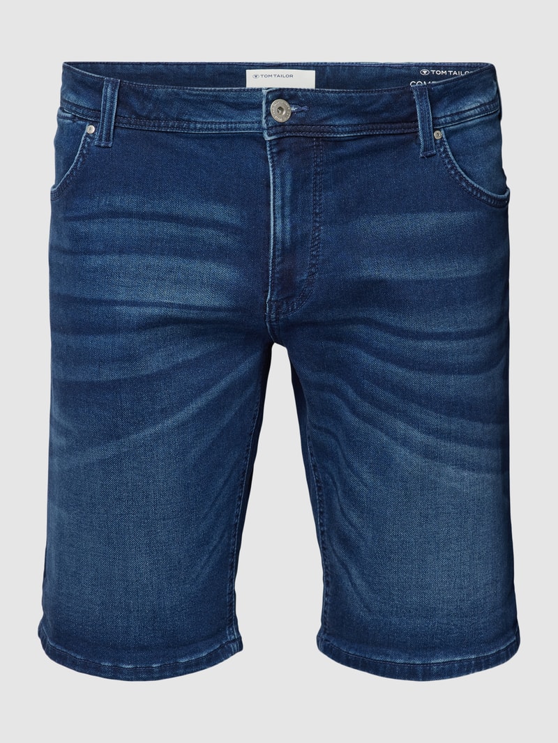 PLUS SIZE Jeansshorts mit Gesäßtaschen in marineblau meliert