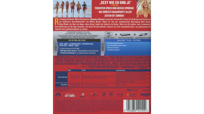 Baywatch  (4K Ultra HD) (+ Blu-ray 2D)