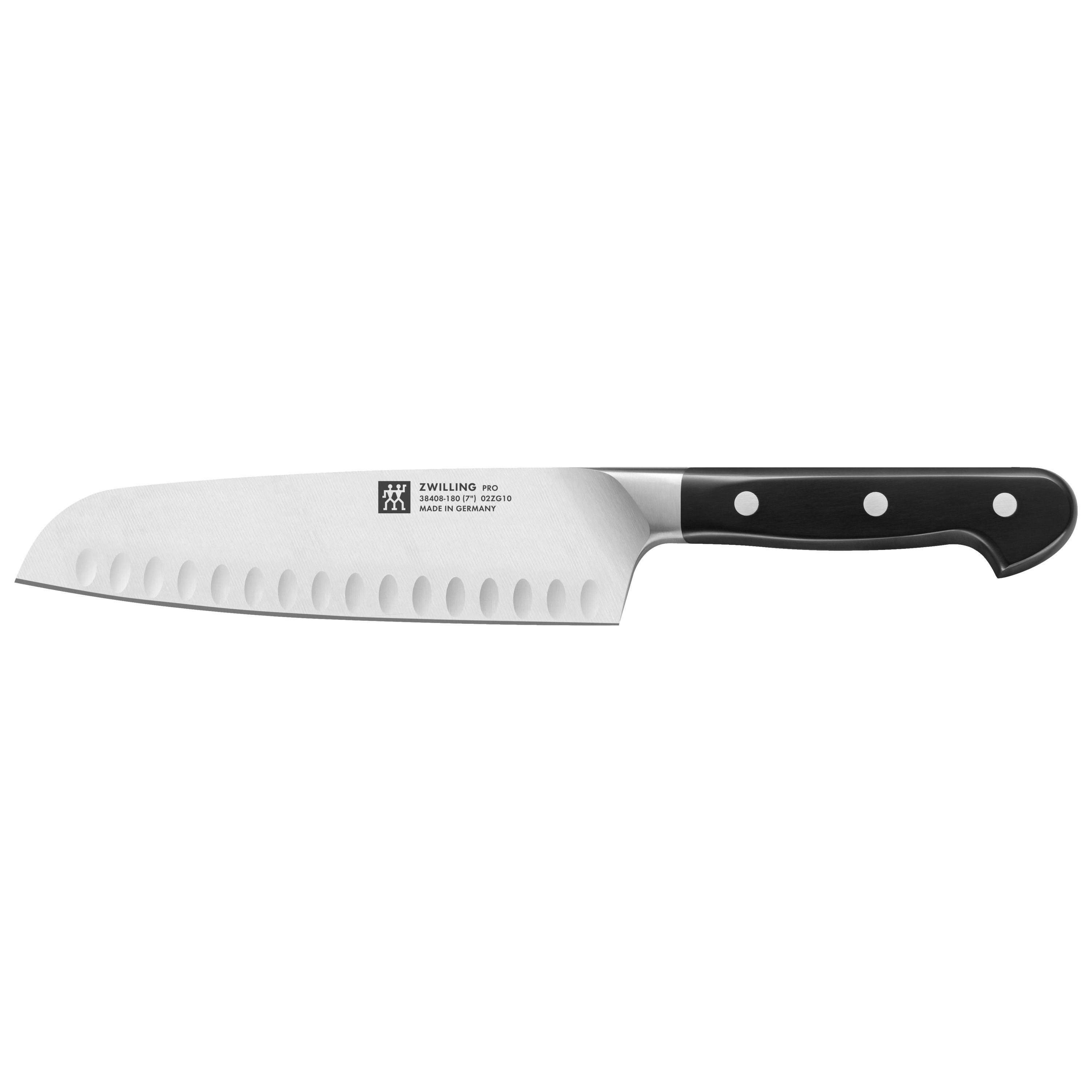 Santokumesser 18 cm, Kullenschliff