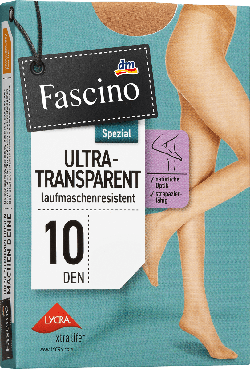 Strumpfhose ultra-transparent caramel Gr. 38/40, 10 DEN, 1 St