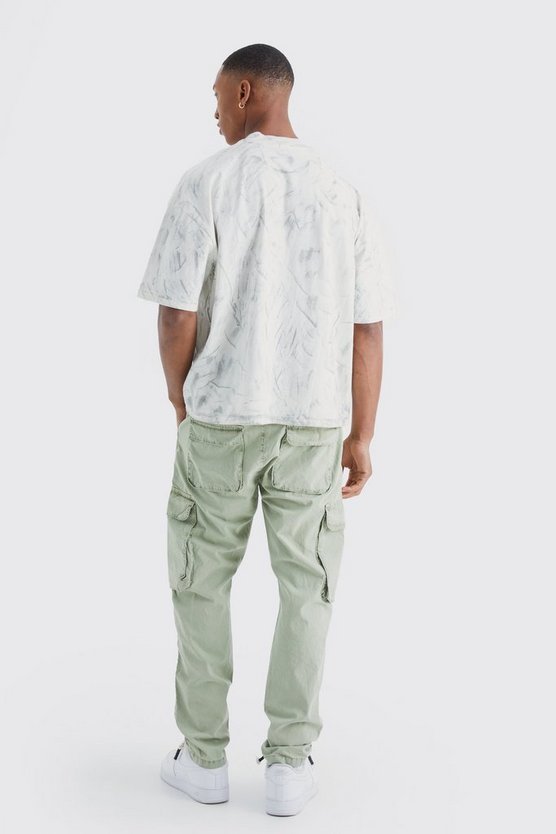 Slim-Fit Cargo-Hose mit Acid-Waschung