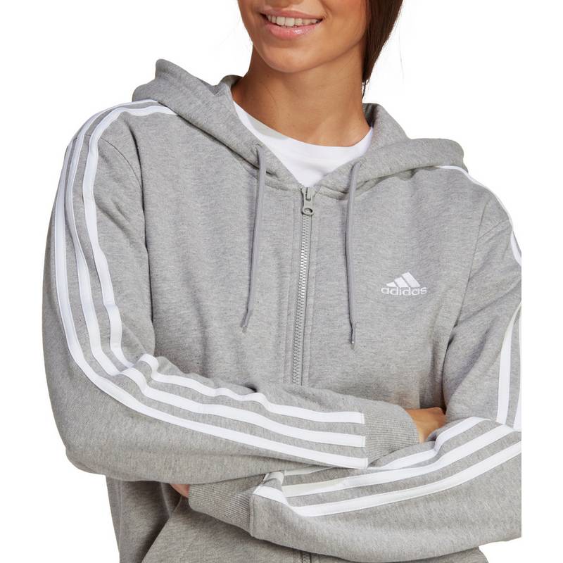 adidas ESSENTIALS 3-STREIFEN FRENCH TERRY Kapuzenjacke Damen
