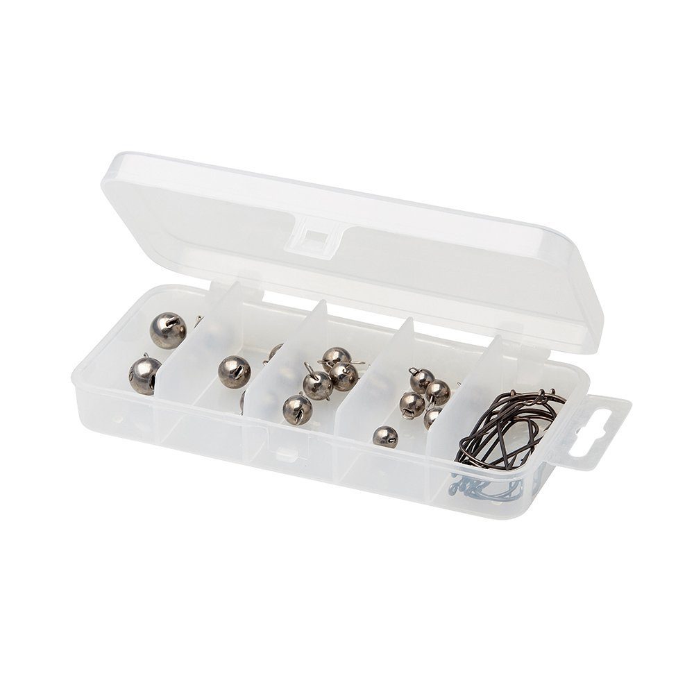 Savage Gear Jighaken Cheb Head Kit 30 Teile Tungsten Cheburashka Köpfe + Offset Haken Set, (Spar-Set, 30-St)