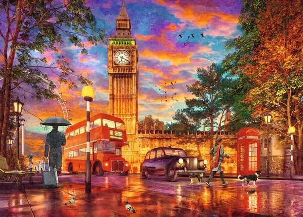 Puzzle 1000 Teile - Sonnenuntergang in London