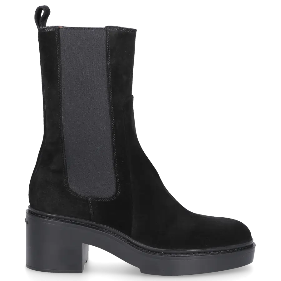 Santoni - Chelsea Boots 59786 Veloursleder - schwarz