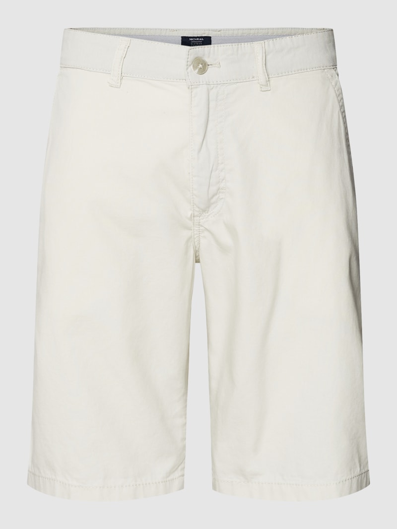 Bermudas mit französischen Eingrifftaschen in offwhite meliert