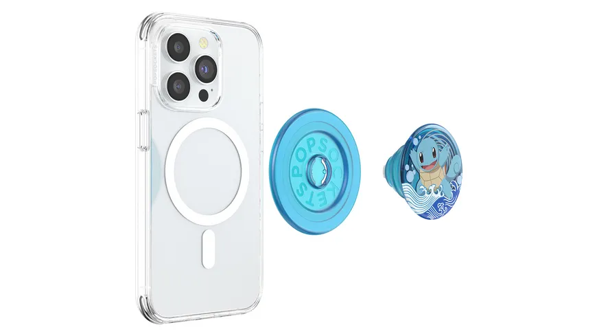 PopGrip Premium  für MagSafe rund - ausziehbarer Handy-Griff Handyhalter - Squirtle  Water