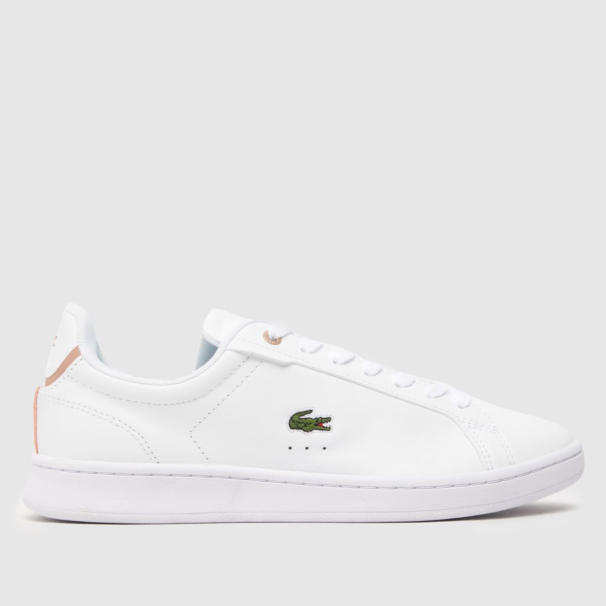 Lacoste Carnaby Pro-sneakers i vitt och rosa