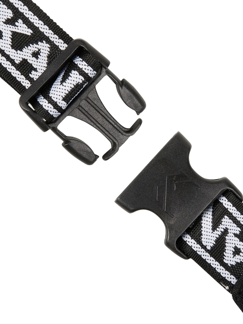 Bauchtasche mit Label-Print in schwarz