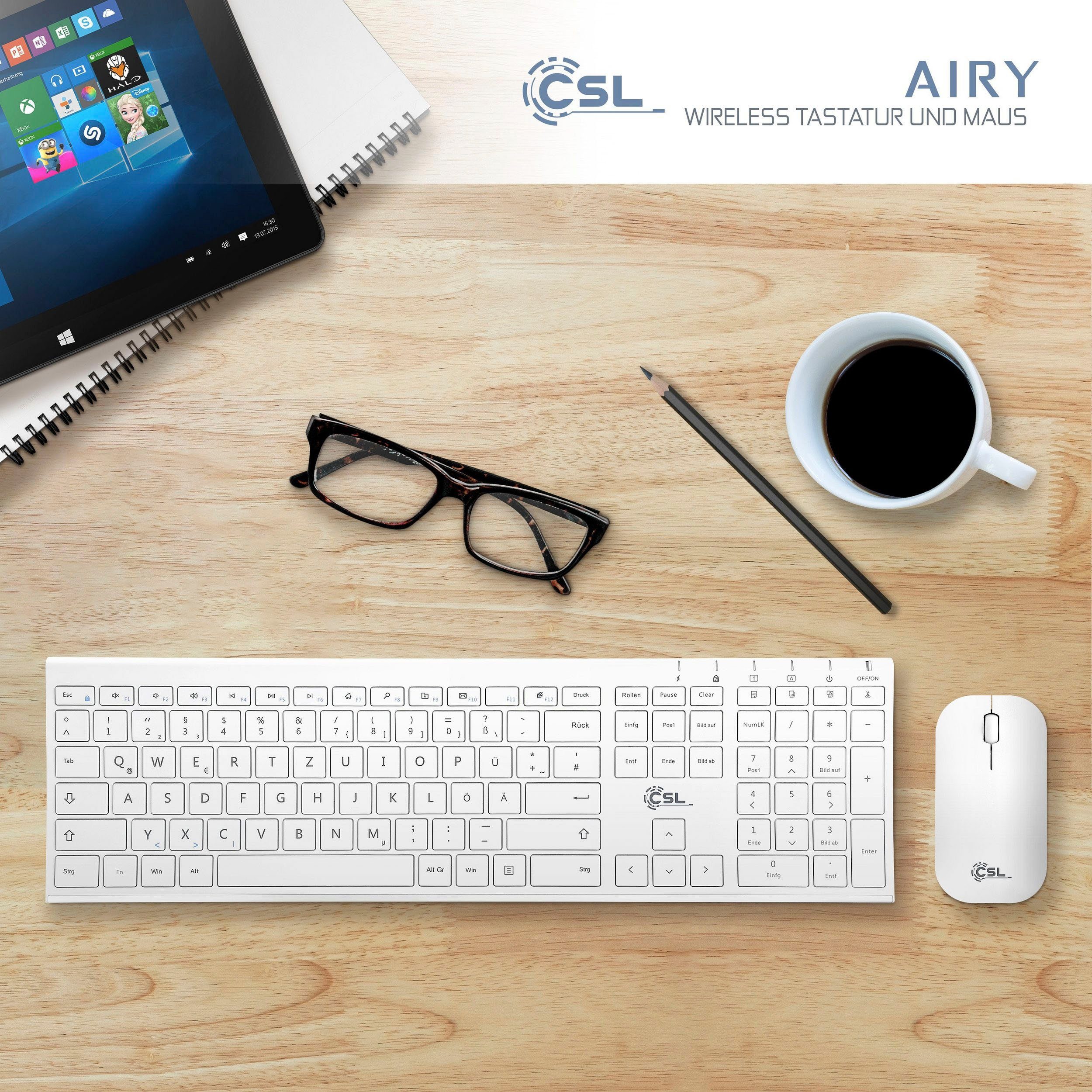 CSL AIRY Tastatur- und Maus-Set