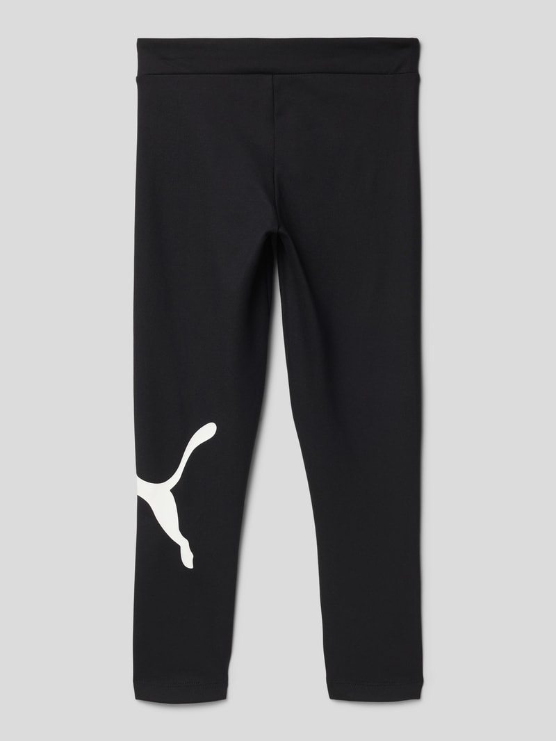 Leggings mit Motiv-Print in schwarz