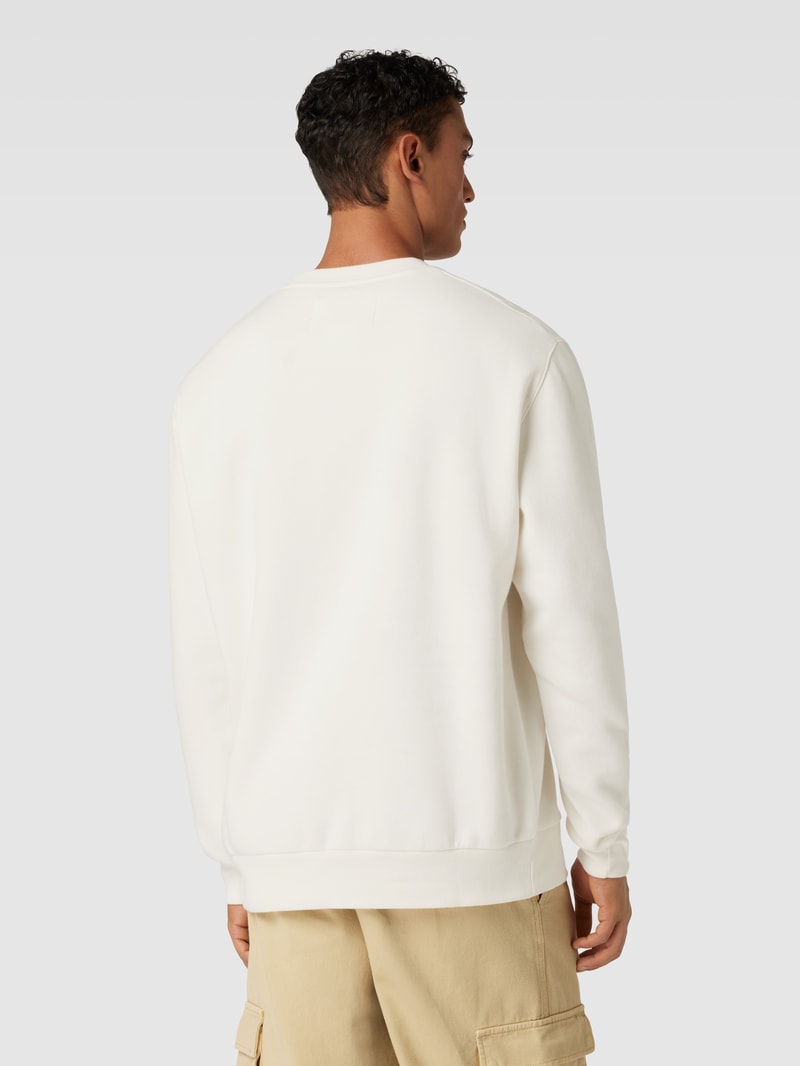 Sweatshirt mit Label-Details Modell 'Rochester' in offwhite