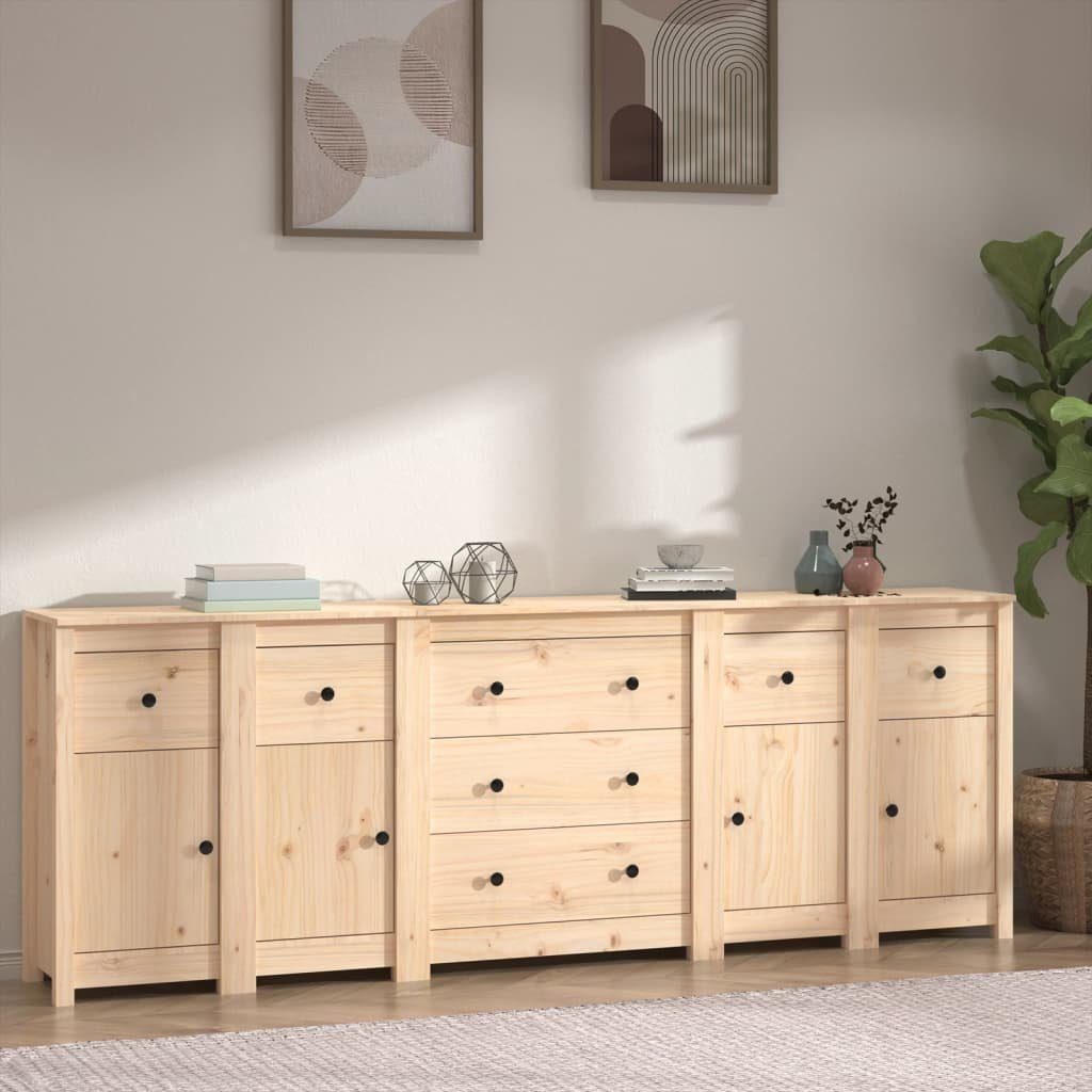 vidaXL Sideboard Sideboard 230x35x80 cm Massivholz Kiefer (1 St)