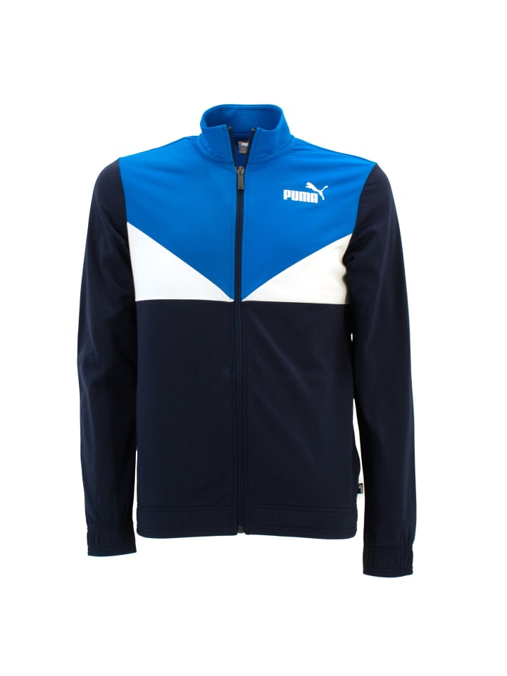 Puma Trainingsanzug Colorblock Poly Suit Kids in Blau günstig kaufen