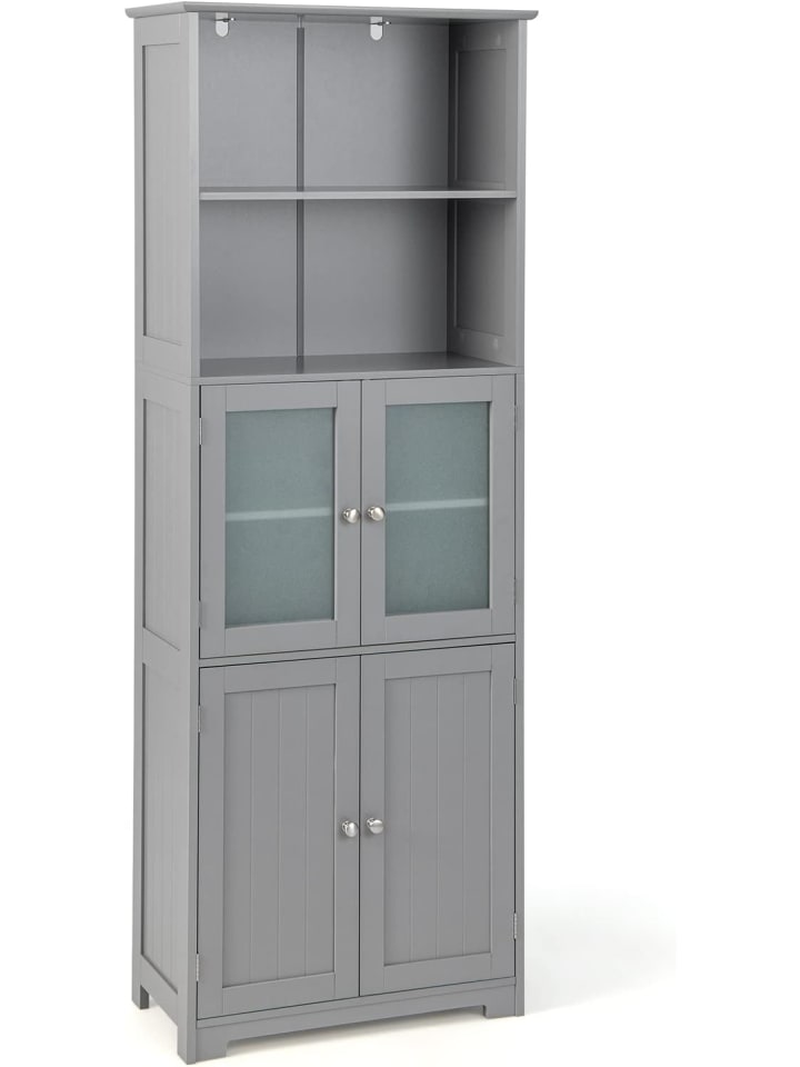 COSTWAY Badezimmerschrank 163cm in Grau günstig kaufen onesize