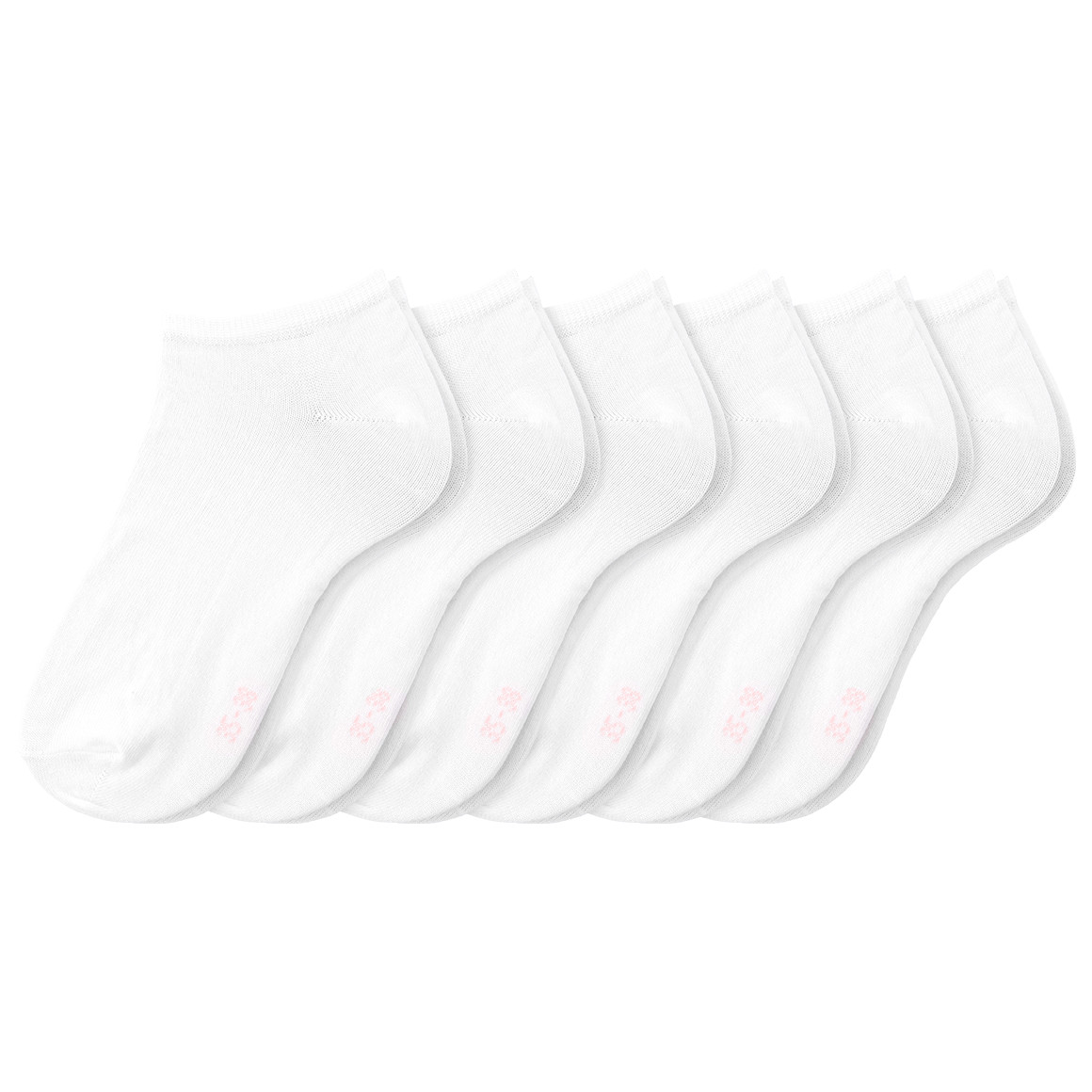 6 Paar Damen Sneaker-Socken unifarben