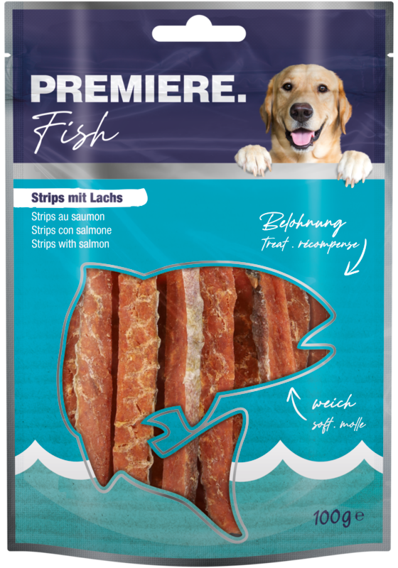 PREMIERE Snacks PREMIERE Snack it Strips mit Lachs 100g