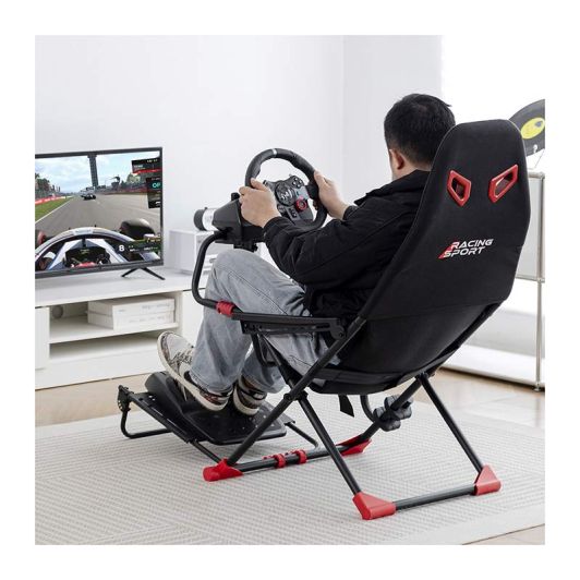 Scaun simulator de curse AMSTRAD AMS-RACING-SIM – negru