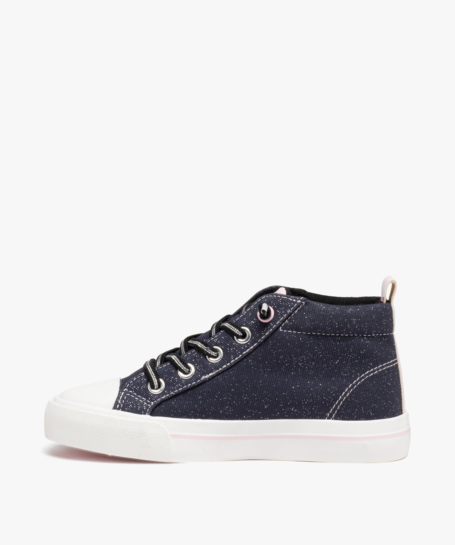 Baskets fille mid-cut déperlantes noir | GEMO