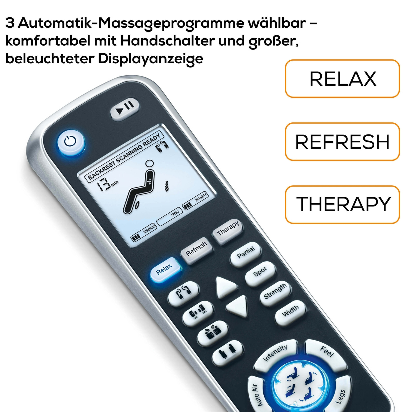 Beurer Shiatsu-Massagesessel MC 5000 HCT-deluxe-Ganzkörpermassagesessel mit 5 individuell wählbaren Massagearten & Körperscanning