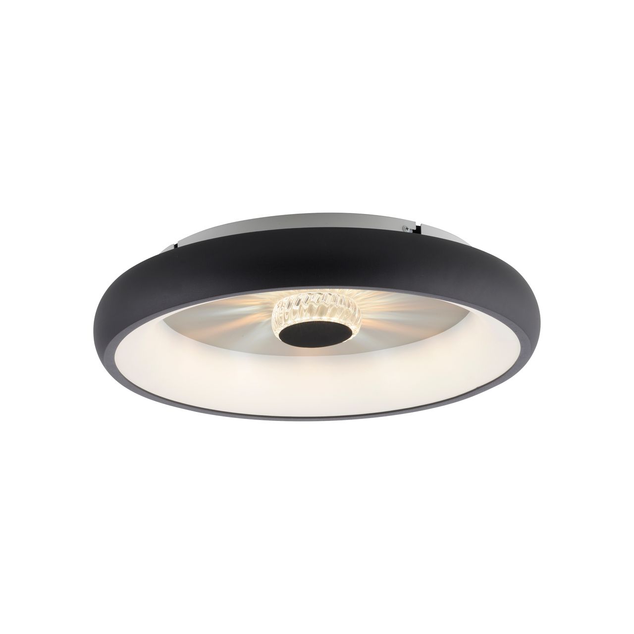 JUST LIGHT LED Deckenleuchte VERTIGO, CCT, dimmbar, Fernbedienung, Ø46,5 cm, Kristall-Effekt