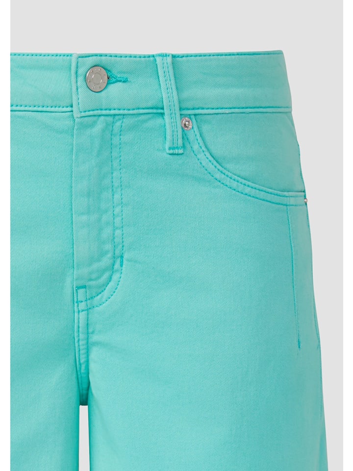s.Oliver Jeans-Hose kurz in Türkis günstig kaufen