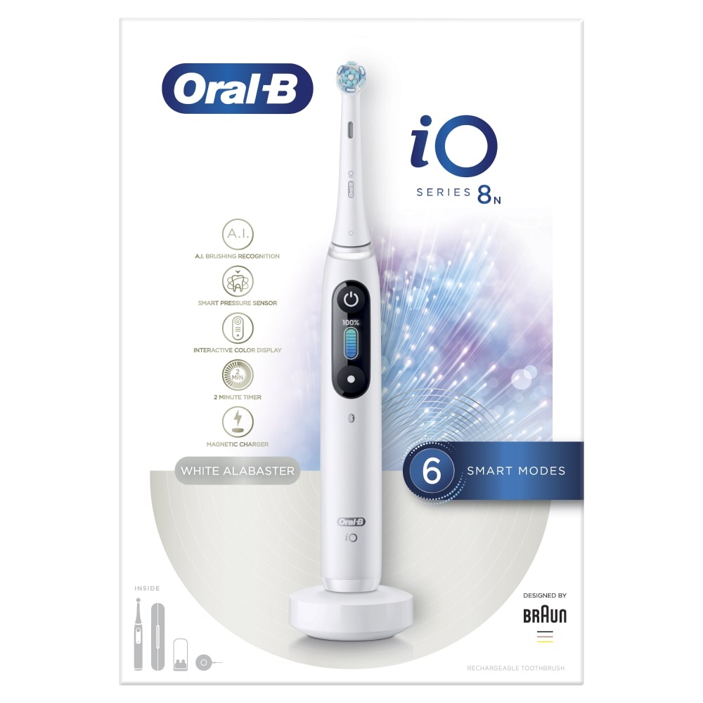 oral-b ORAL B iO BAD ELECT. iO 8n - Blanc BROSSES A DENTS ELECTRIQUES RECHARGEABLES