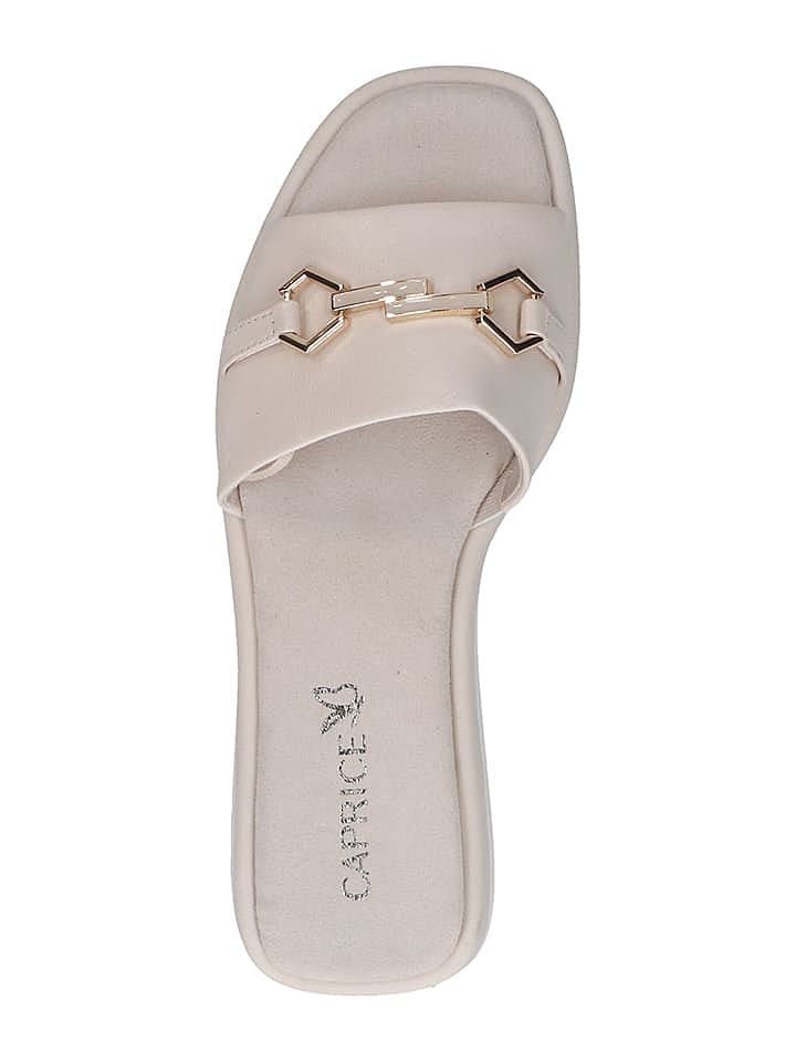 Caprice Leder-Pantoletten in Beige günstig kaufen 41